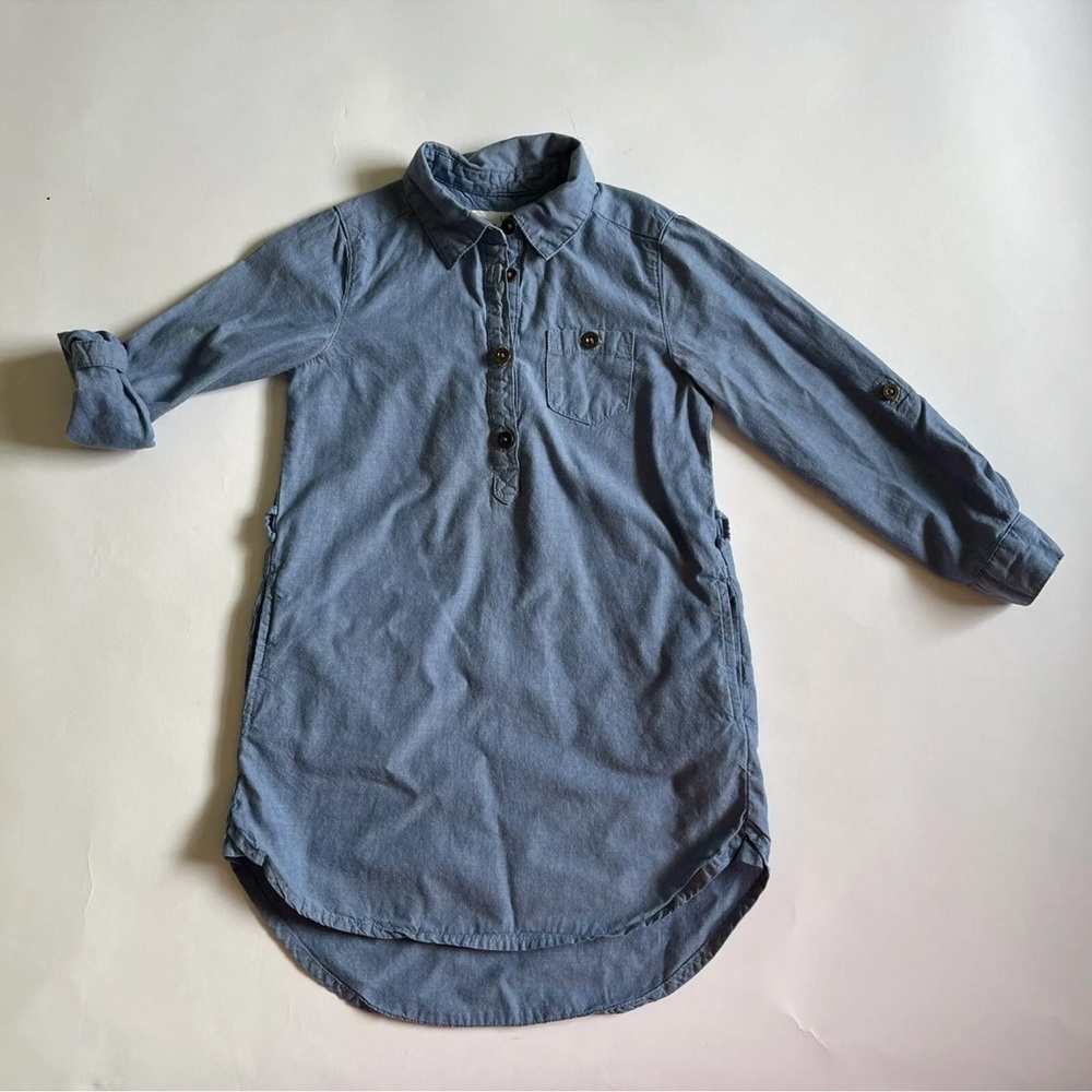 H&M Girls Denim Shirt Dress Size 3-4Y